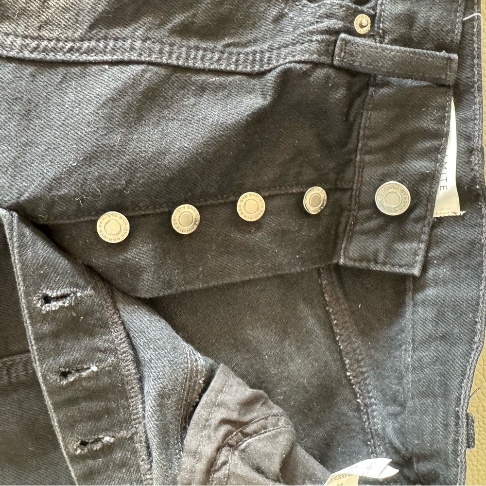 Dynamite Rosie Black Jeans women’s size 24 front slit Button Fly - Picture 4 of 5